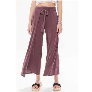 UO Cupro Split-Leg Wrap Pant